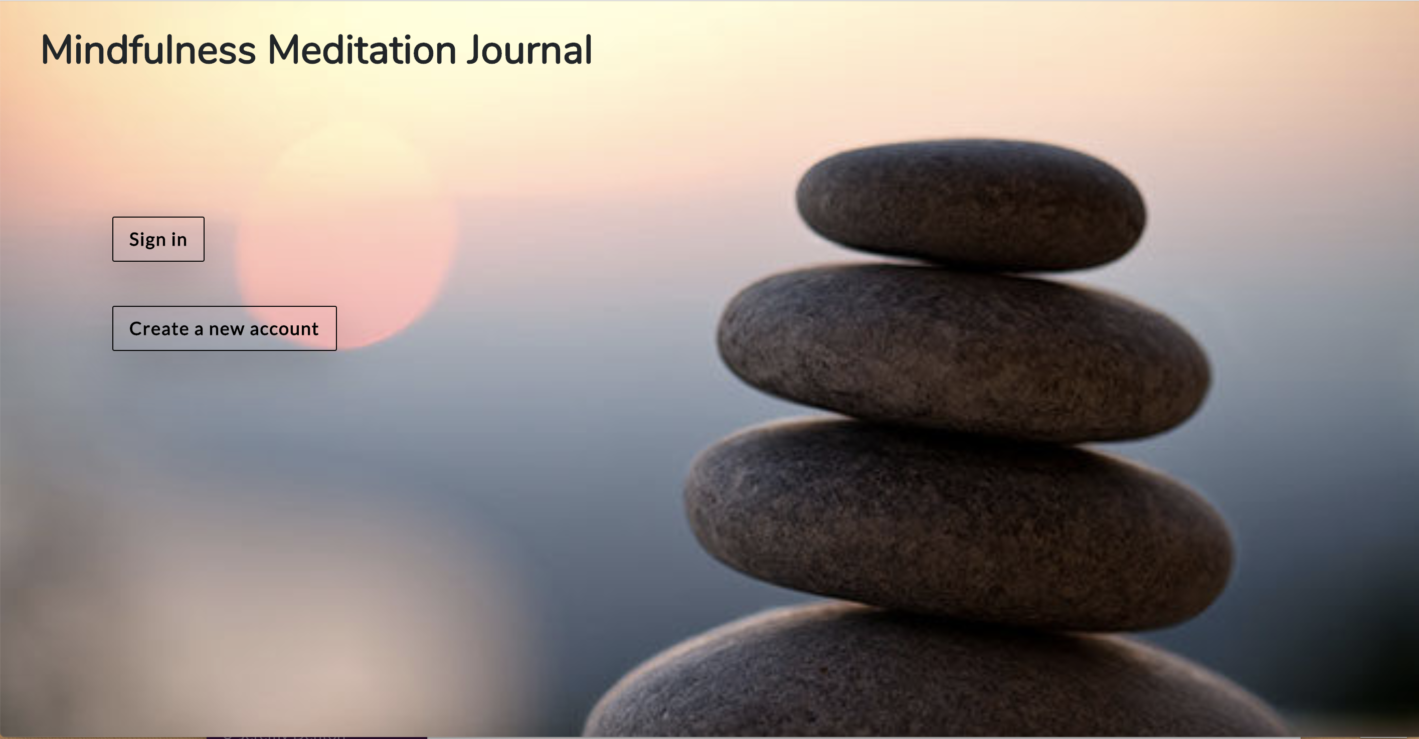 Mindfulness Meditation Journal app photo